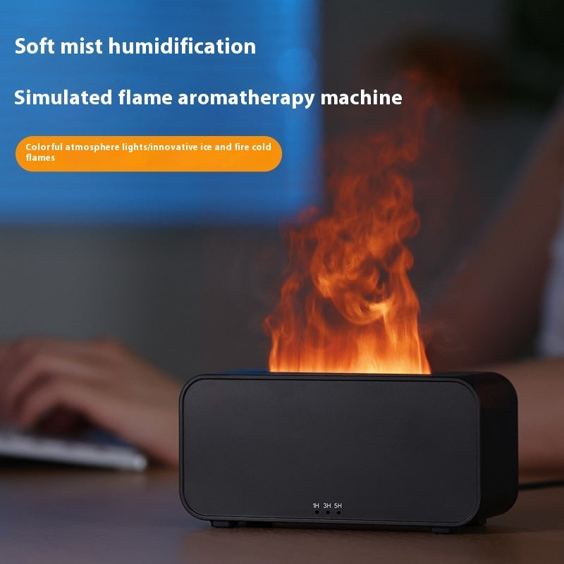 Fireplace Flame Humidifier with Remote & Aromatherapy