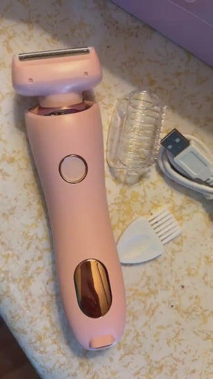 2 In 1 Hair Removal Epilator USB Rechargeable Trimmer Women Body