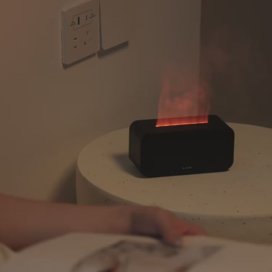 Fireplace Flame Humidifier with Remote & Aromatherapy